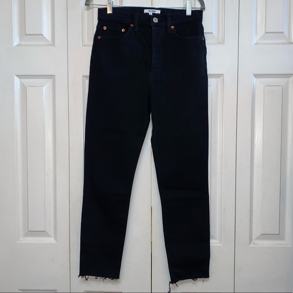 RE/DONE 90s High Rise Ankle Crop Black Jeans NWT - Picture 5 of 15